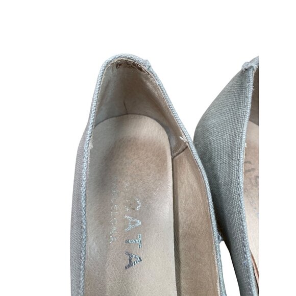 Viscata Barcelona Womens Grey Canvas Wedge Espadrilles shoes size 39/8 SKU 9241 - Picture 7 of 12